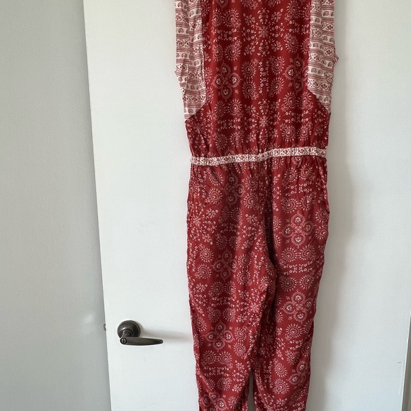 Abercrombie Paisley Red Jumpsuit Size S - Picture 5 of 7